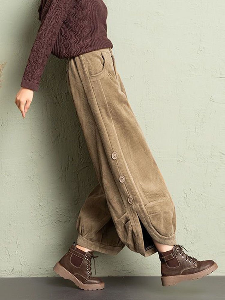 Pantaloni da donna coreani in  - Corduroy Pant Warm recensione e prezzo